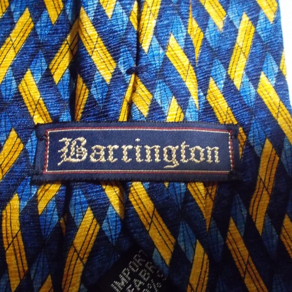 Men's Classic Blue & Gold Barrington Men's Neck Tie." EUC - Picture 3 of 4